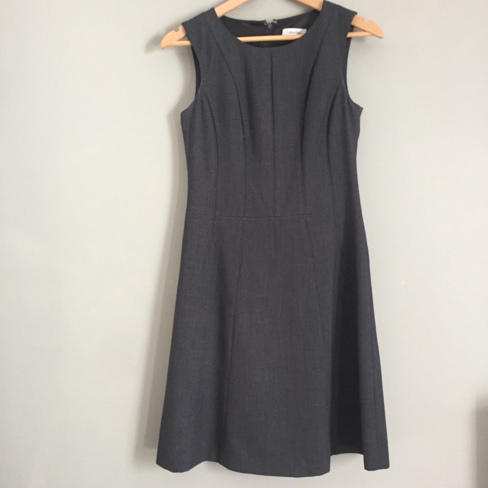 Calvin Klein Gray Business Dress